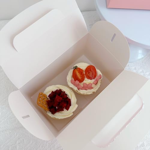 Namhcir 12 Pack Pink Treat Boxes with Handles
