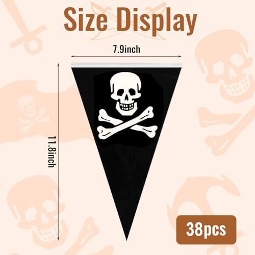 MARFOREVER Pirate Banner 525 Ft Triangle Flags