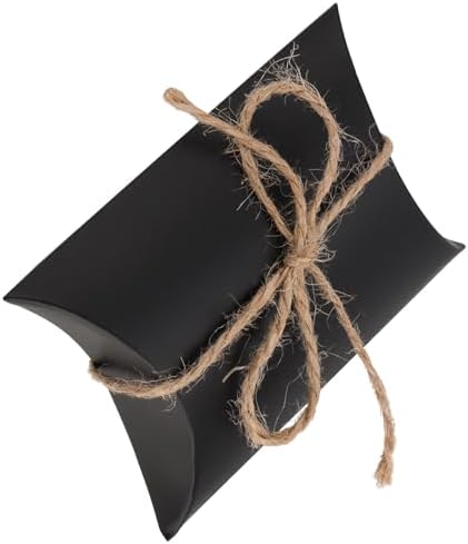 LEXININ 150 Pack Large Black Pillow Boxes