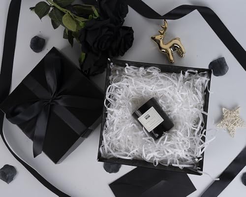 Jaywayang 5 Pack Black Gift Boxes with Lids Ribbons Tissue Papers