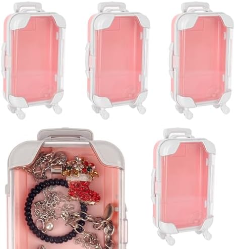 Mini Suitcase Favor Boxes 4 Pack Pink