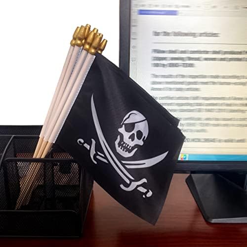 TSMD Pirate Jack Rackham Flag 5x8 Inch 12 Pack