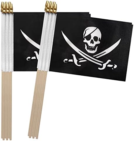 TSMD Pirate Jack Rackham Flag 5x8 Inch 12 Pack