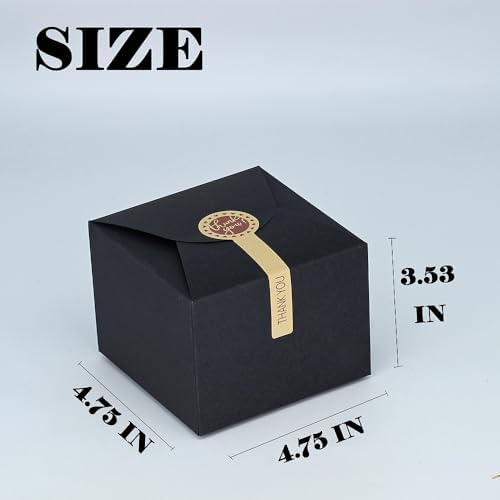 WEWILUCK Small Black Gift Boxes 10PCS