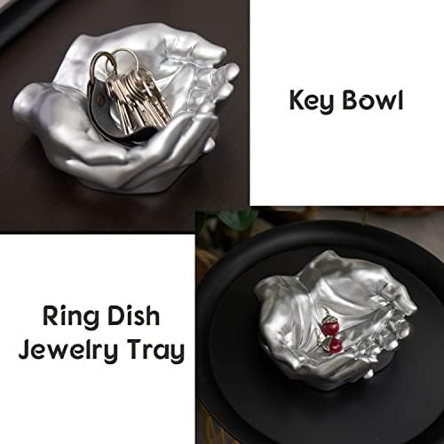 Hand Shaped Succulent Planter Pot - Silver