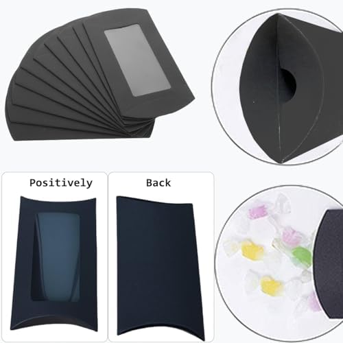 80 Pcs Pillow Gift Boxes with Clear Window