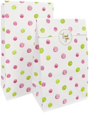 OFIHANLY 48Pcs Polka Dots Gift Bags for Kids Birthday Party