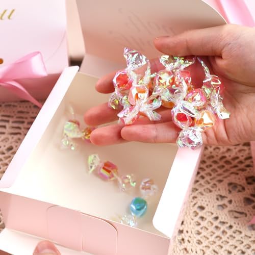 VGOODALL 20PCS Pink Gift Boxes with Bow Ribbons