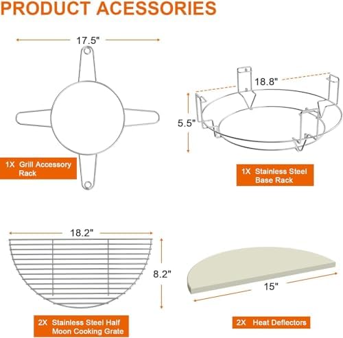 BBQ Future 18 Cooking System Kit for Kamado Grills