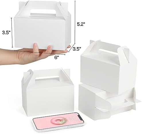 LotFancy 24 Pack White Party Favor Treat Boxes