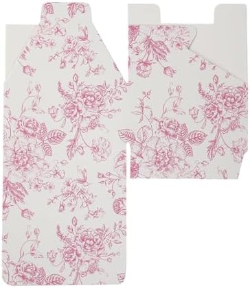 Efavormart 25 Pack Matte Pink White Gift Boxes