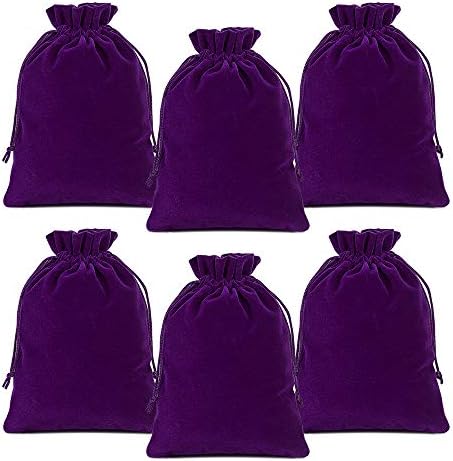 Lucky Monet Velvet Drawstring Bags for Gifts and Crafts