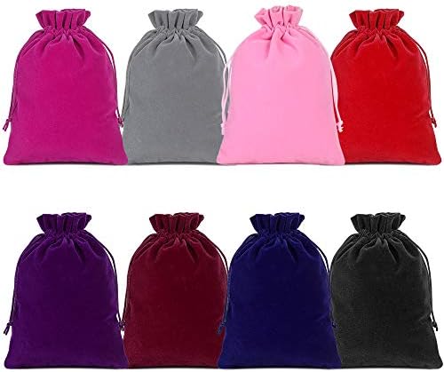 Lucky Monet Velvet Drawstring Bags for Gifts and Crafts