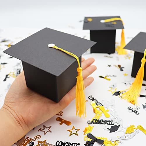 SDKI 30Pcs Graduation Cap Candy Boxes Party Supplies