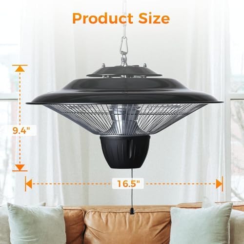 TRUSTECH Hanging Patio Heater 1500W Infrared