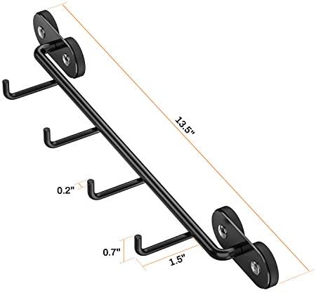 Skyflame Magnetic BBQ Tool Rack - 4 Hooks 12 Inch Universal Organizer
