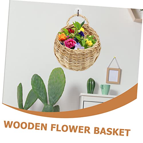 Hoement 2pcs Woven Hanging Planter Basket for Home Decor
