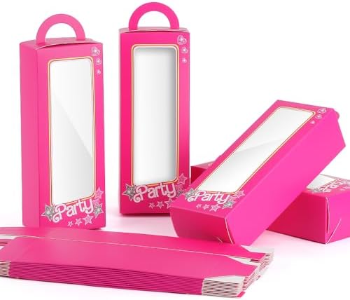 14PCS Pink Girls Party Favor Boxes with Stars and Dolls