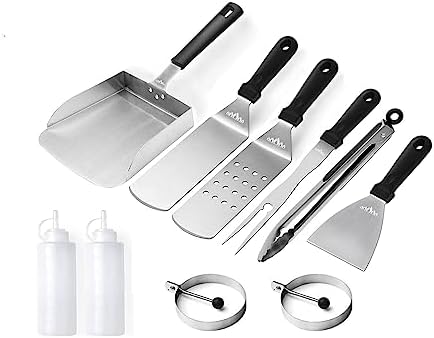 BBQMFG Griddle Accessory Kit 10-Piece BBQ Tool Set