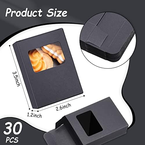 Spakon 30 Pcs Mini Kraft Soap Boxes with Window