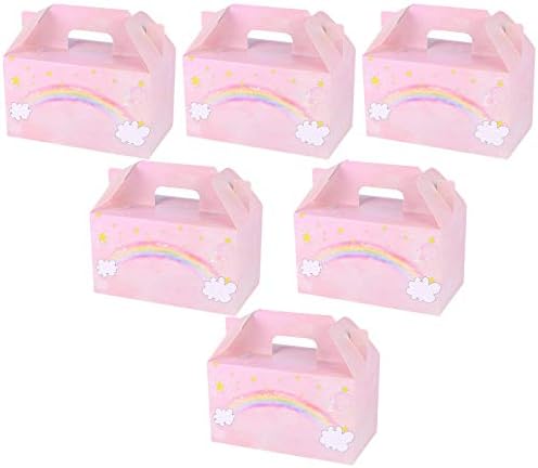KEPATO 24 Pack Rainbow Party Treat Boxes