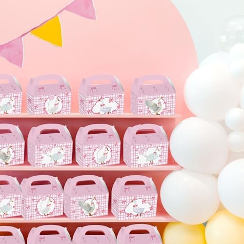 BACH AND BOUJEE 12PCS Pink Silly Goose Treat Boxes