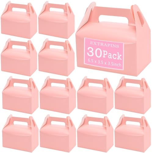 Extrapins 30 Pack Pink Candy Boxes with Handles