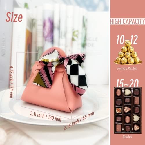 10 Pack PU Leather Pink Gift Boxes for Parties and Events