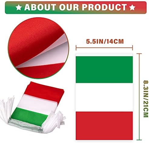 Italy String Flag Pennant Banner 33 Feet 30 Flags