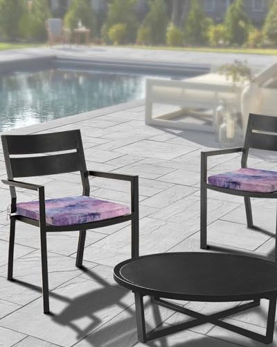 Purple Blue Waterproof Cushion Covers with Ties 2 Pack