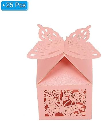 PATIKIL 2x2x31 Pink Favor Boxes 25 Pack