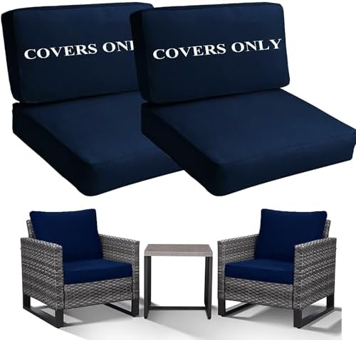 Sqodok Deep Outdoor Cushion Covers 4PCS Set