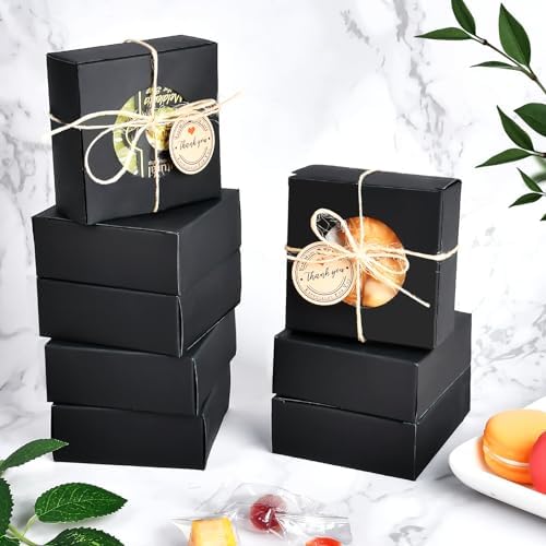 Worldity 100 Pcs Premium Soap Box with Clear Window and Hemp Rope
