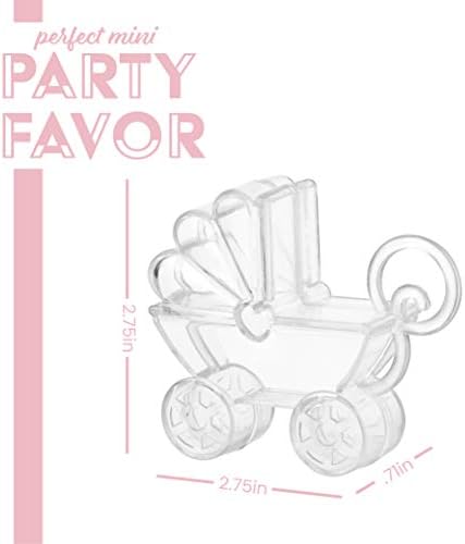 Baby Carriage Acrylic Candy Boxes 12 Pack