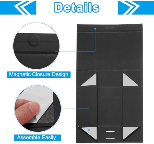 PATIKIL 11x9x4 Inch Magnetic Gift Box Black