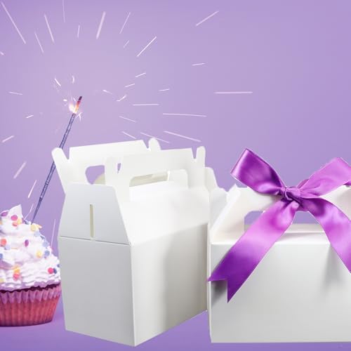 Oletx 50Pcs White Gift Boxes for Parties and Events
