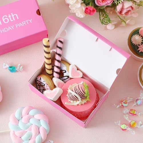 Gueevin 24 Pcs Mini Sneaker Gift Boxes Pink Party Decorations