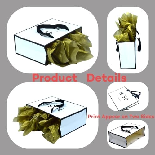 JUNESHE 50th Birthday Gift Bag for Men Women