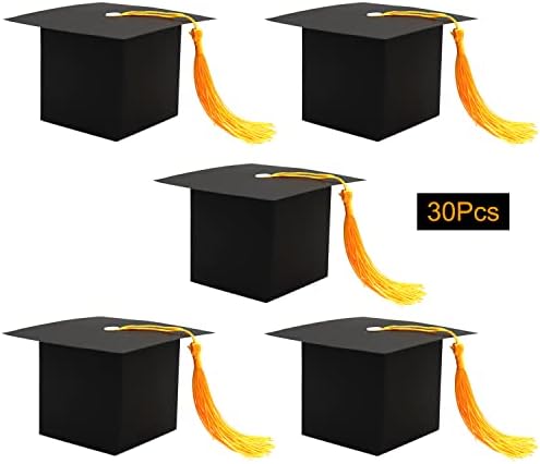 SDKI 30Pcs Graduation Cap Candy Boxes Party Supplies