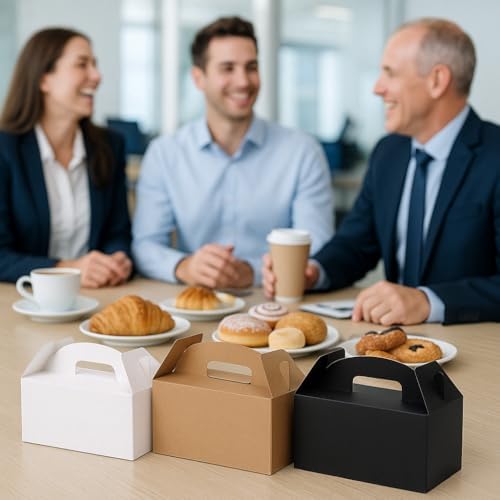 Xiepipipaper 24Pack Gable Gift Boxes with Handles