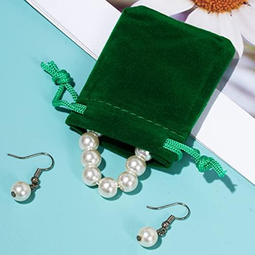 Nydotd Velvet Jewelry Pouches 100pcs 2x28 Inch Drawstring Gift Bags