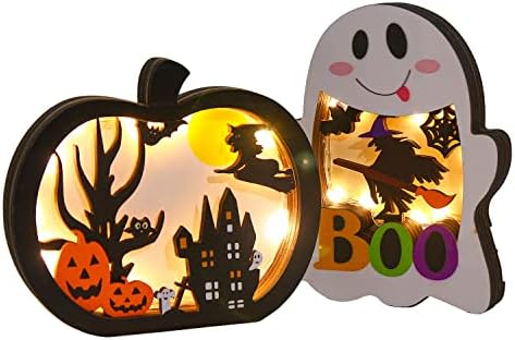 SULOLI Halloween Lighted Pumpkin and Ghost Decorations