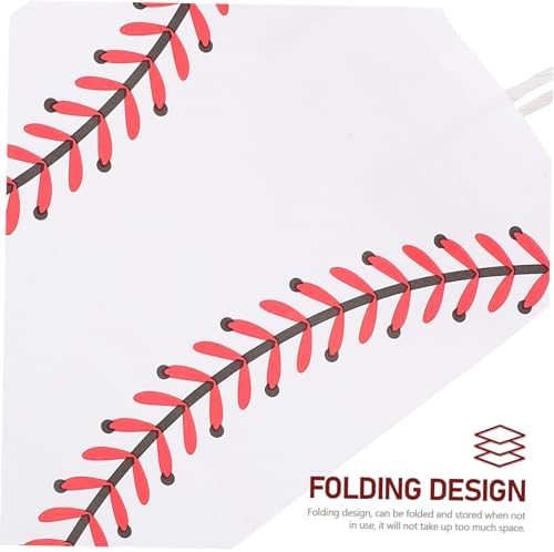 SHOWERORO 12pcs White Kraft Paper Baseball Party Bags