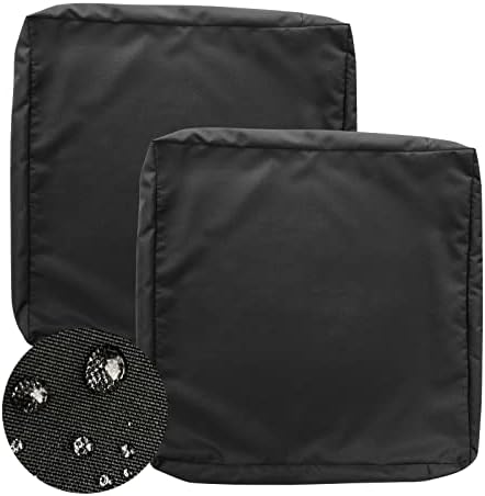 GUEGLSA Outdoor Cushion Covers 22x22x4 Set of 2 Black