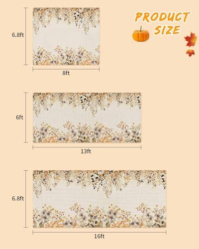 IDOWMAT Autumn Leaves Flower Garage Door Cover 7x8ft