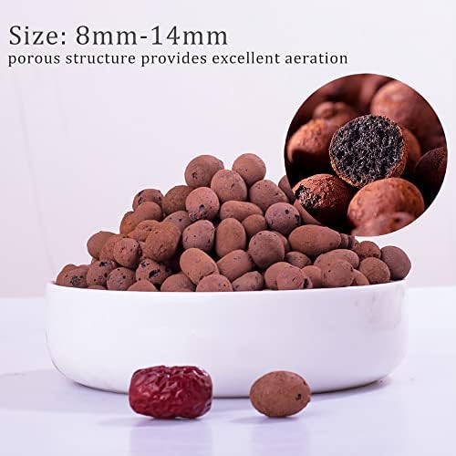 Doter Expanded Clay Pebbles 1 Quart 8mm-14mm for Plants