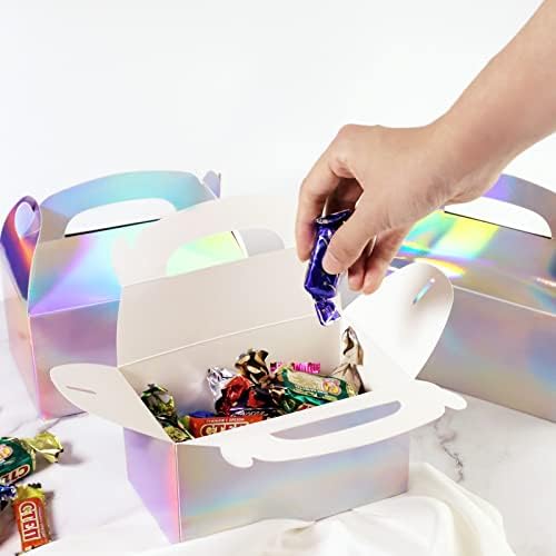 Harhana Iridescent Metallic Foil Gift Boxes - 12 pcs