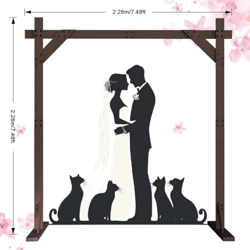 Wooden Wedding Arch 748FT Square Frame for Ceremony and Events