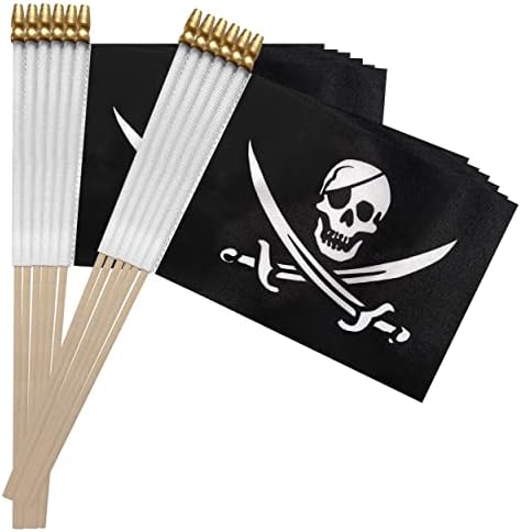 TSMD Pirate Jack Rackham Flag 5x8 Inch 12 Pack