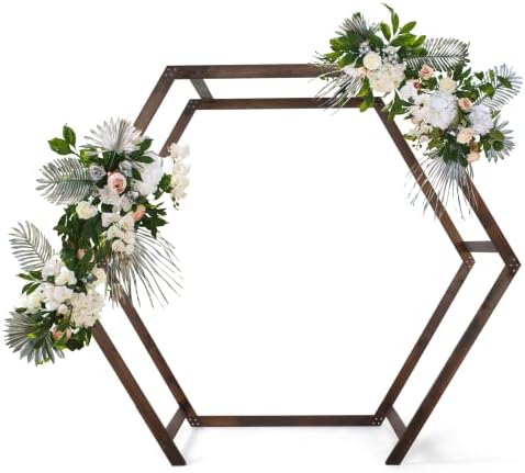 VINGLI Wooden Wedding 7FT Arbor for Ceremony